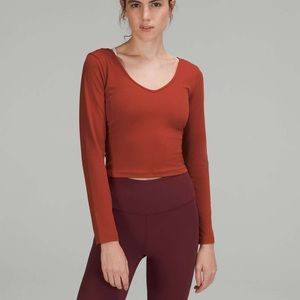 Lululemon Align Long Sleeve in Cayenne (orange red) in size 6